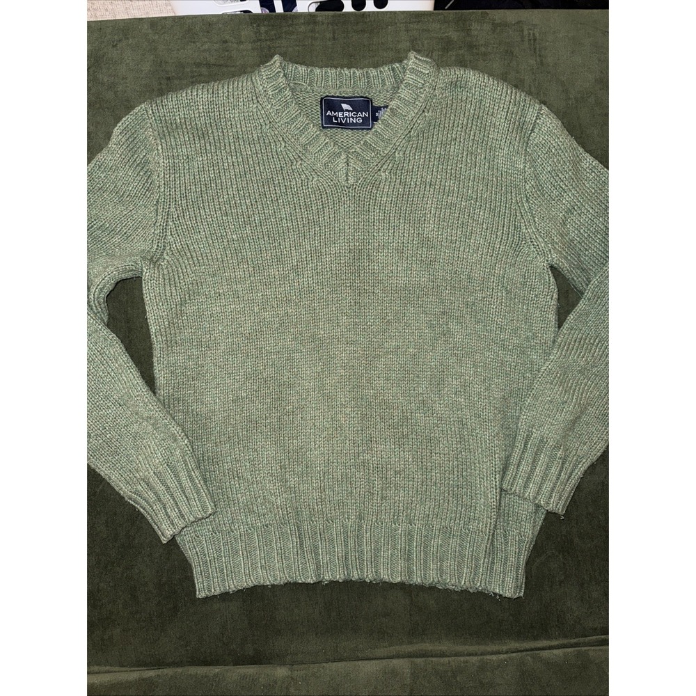 American Living Womens Sweater Medium Green‎ Pullover crewneck warm
